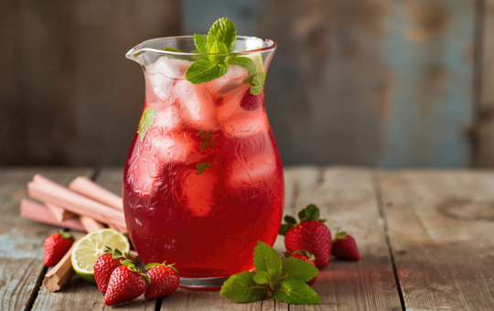 Rhabarber-Erdbeer-Kräuter-Spritz
