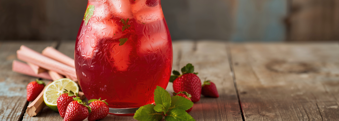 Rhabarber-Erdbeer-Kräuter-Spritz